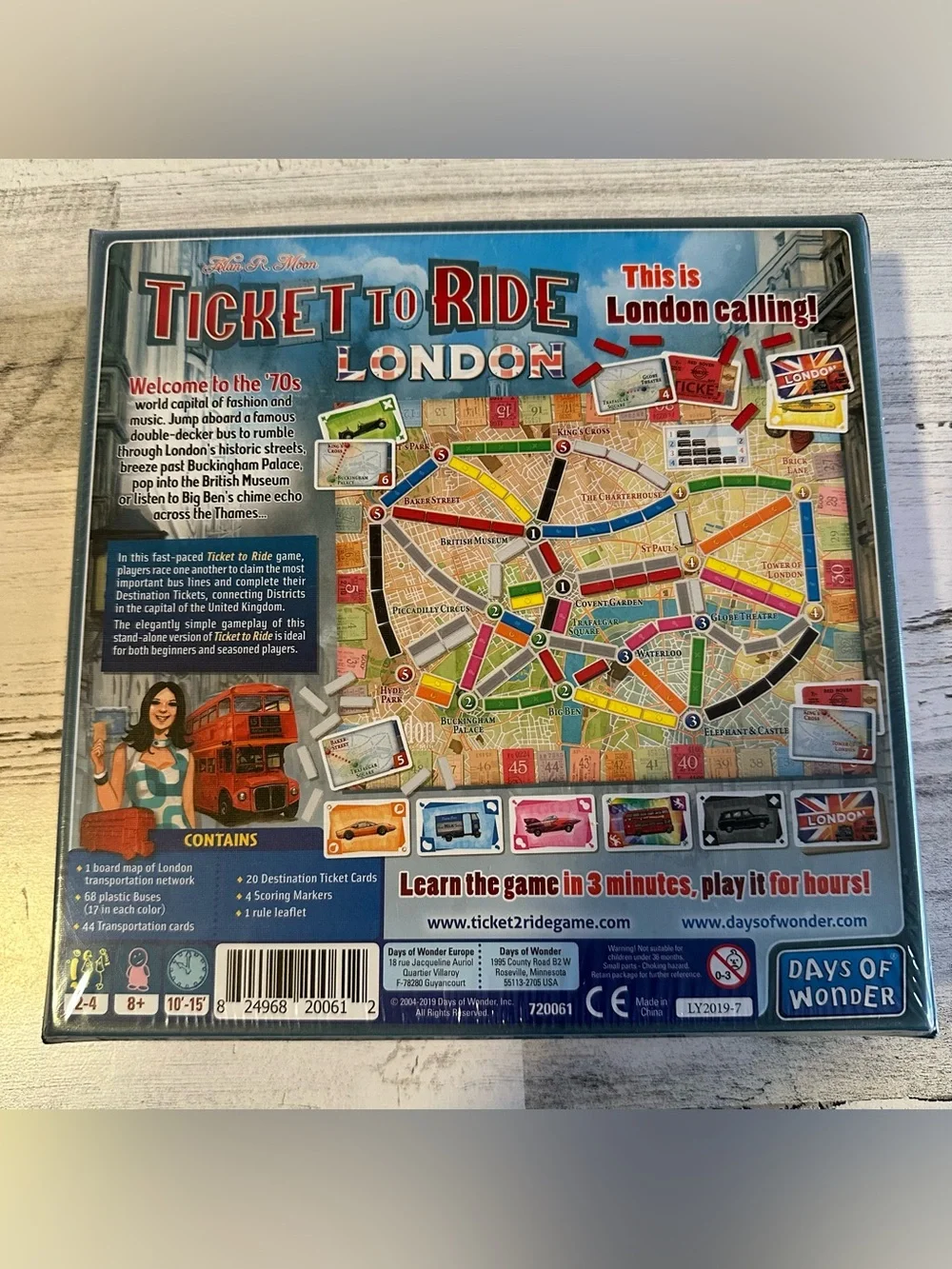 Ticket To Ride London Alan R. Moon Days Of Wonder Family Board Game New Sealed